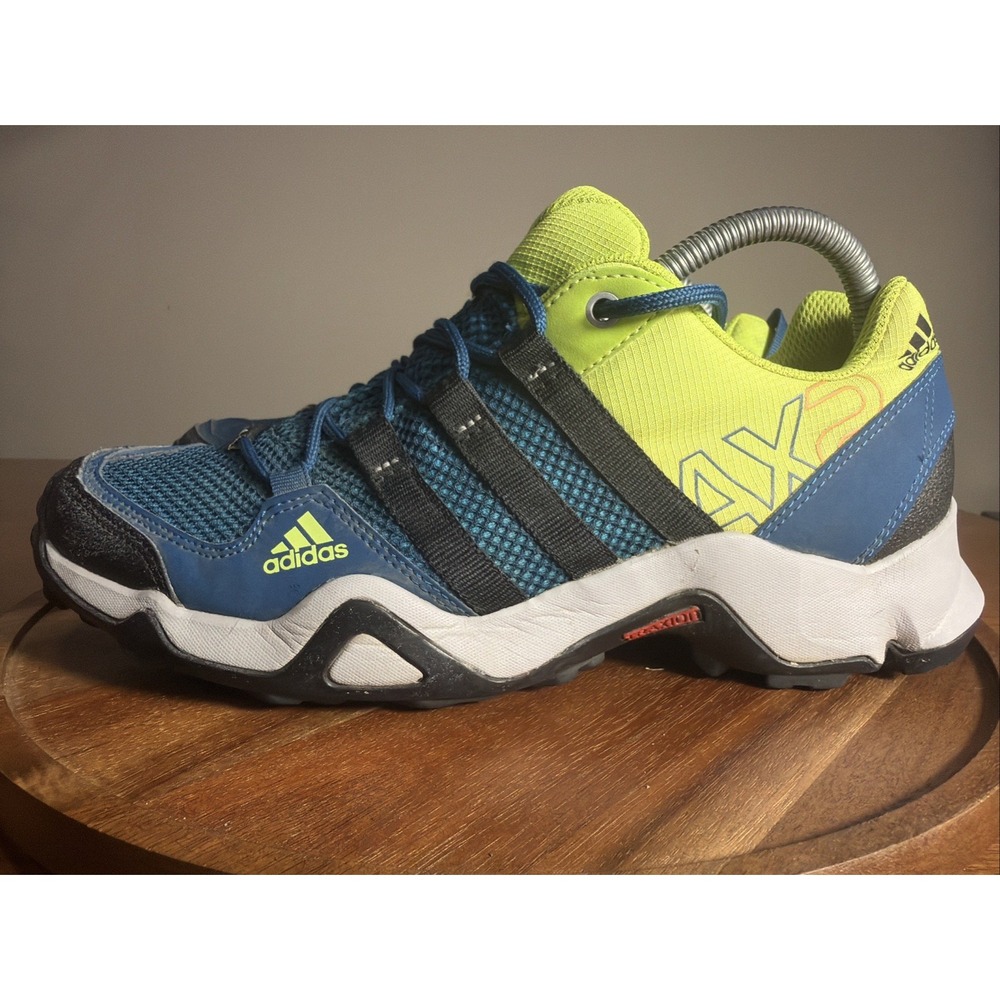 Adidas Mens Terrex AX2 Adiprene Low Hiking Shoes Blue Lime Sneakers Size 8